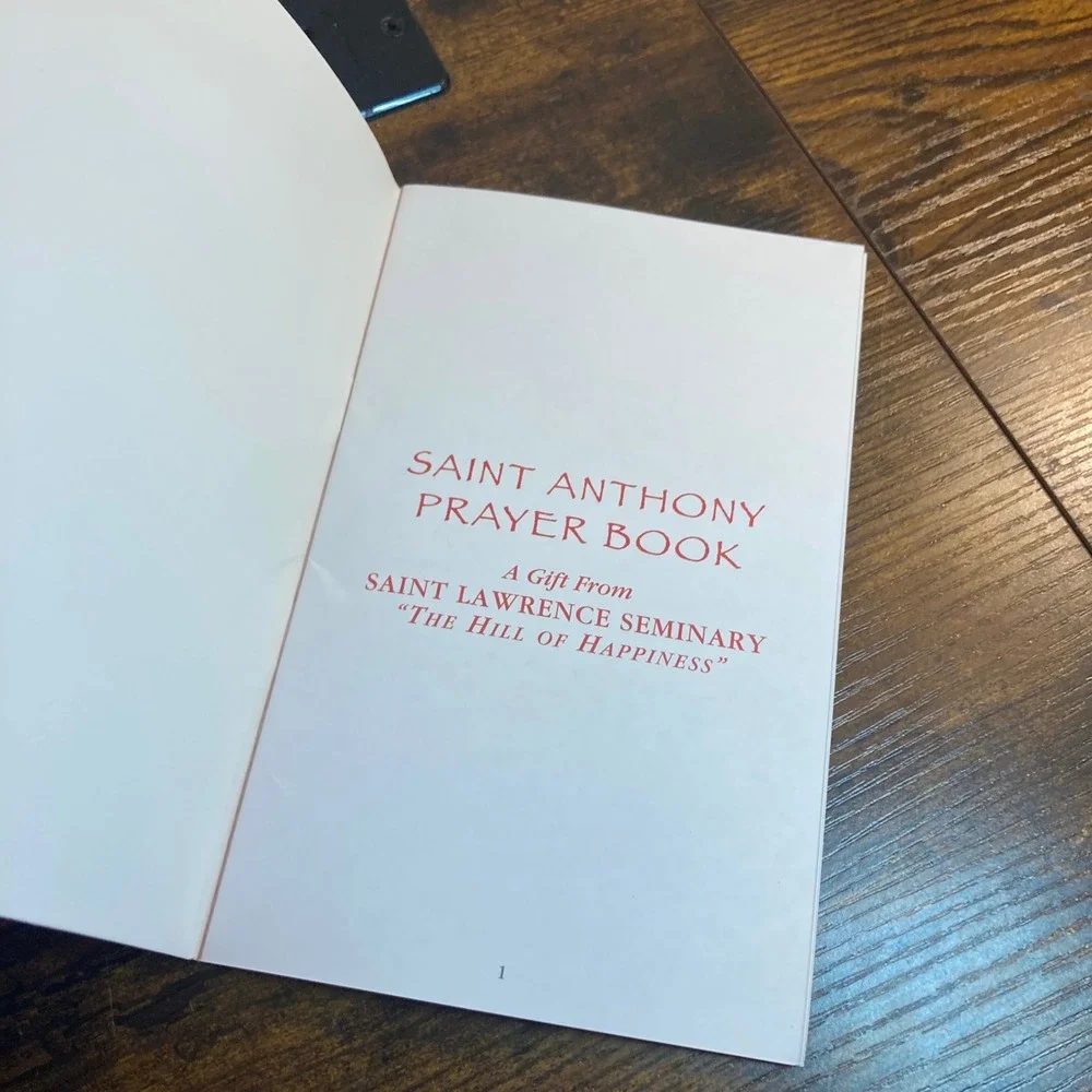 Saint Anthony Prayer Book St Lawrence Seminary Catholic Devotional Booklet